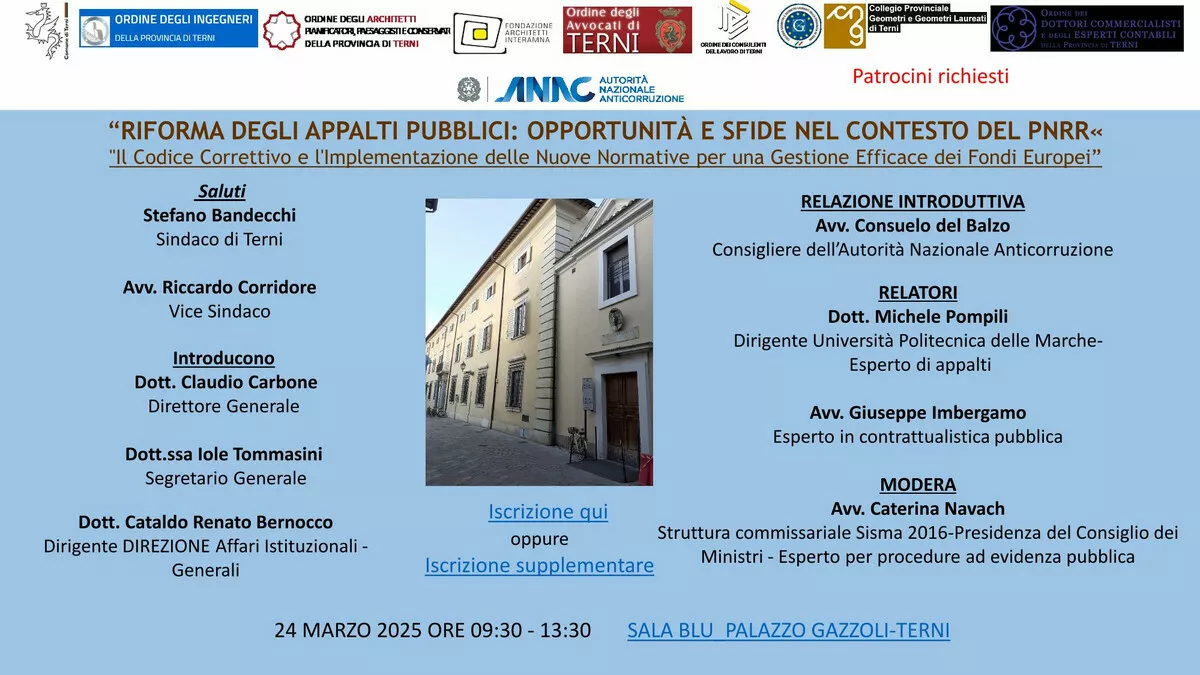 LA RIFORMA DEGLI APPALTI PUBBLICI: OPPORTUNITA' E SFIDE NEL CONTESTO DEL PNNR - IL CODICE CORRETTIVO E L'IMPLEMENTAZIONE DELLE NUOVE NORMATIVE PER UNA GESTIONE EFFICACE DEI FONDI EUROPEI