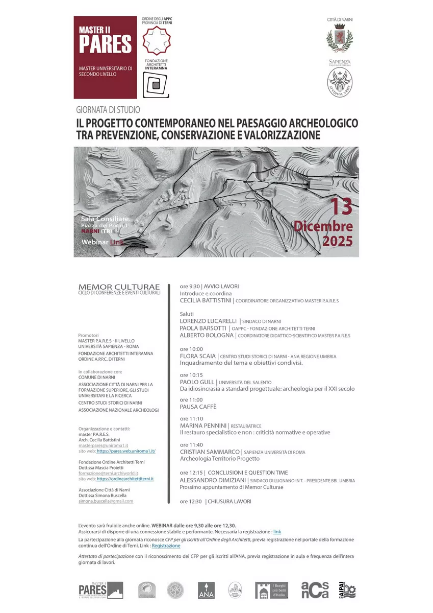 Immagine del corso: WEBINAR Il progetto contemporaneo in area archeologica tra prevenzione, conservazione e valorizzazione