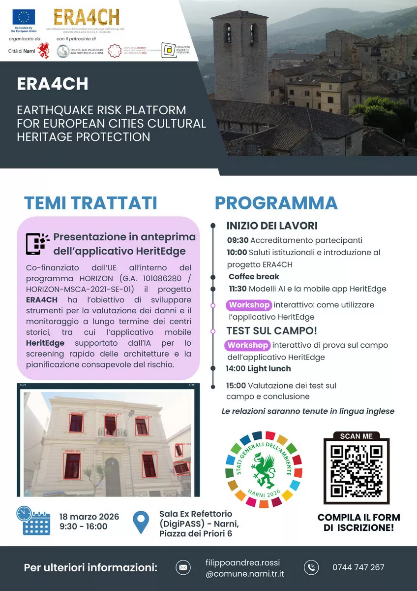 Immagine corso: (IN INGLESE) ERA4CH - Earthquake Risk Platform For european cities Cultural Heritage protection 